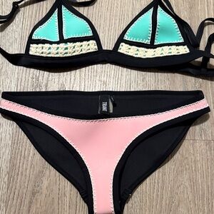 Triangl Swimwear Mint and Pink Bikini